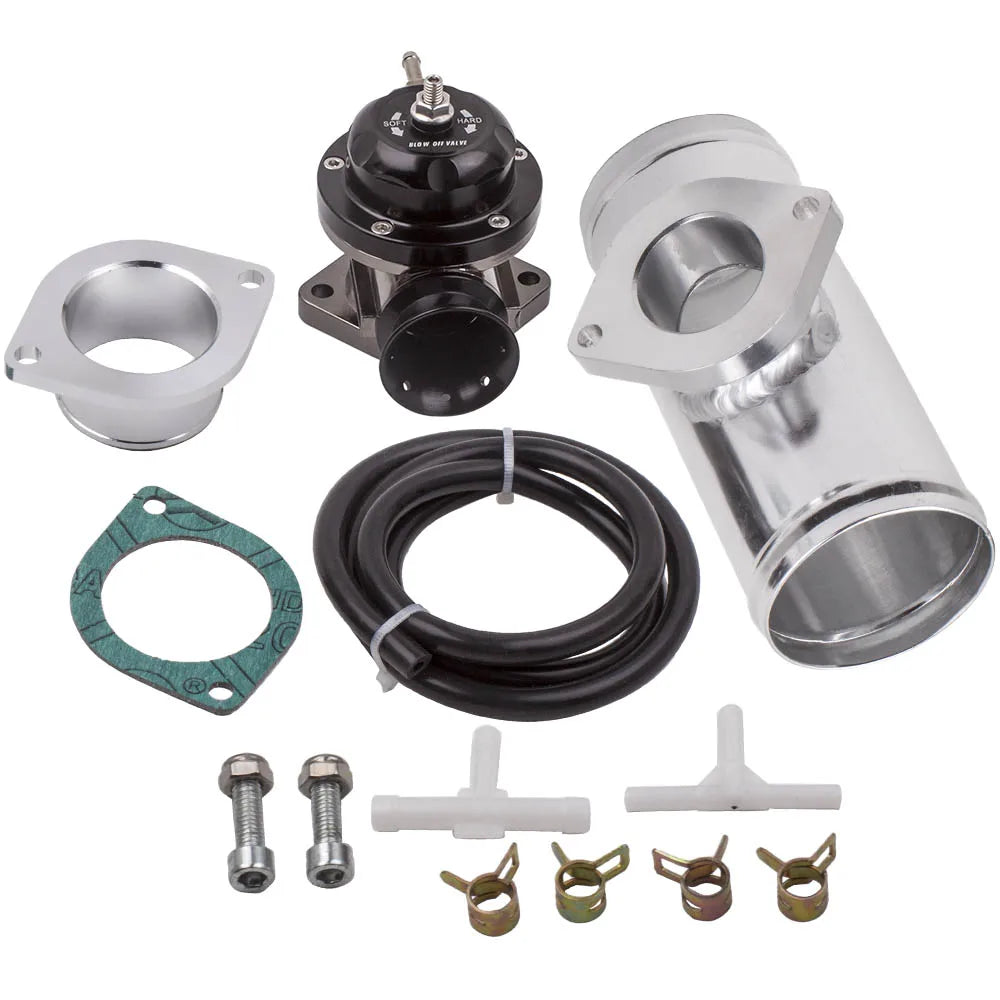 Universal Billet Anodized Type RS Blow Off Valve Bov Kit & 2.5" Flange Pipe