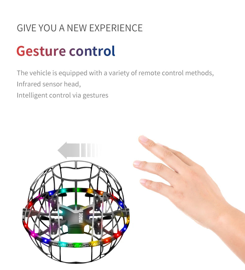 4DRC V49 Drone for Soccer Competition WiFi Fpv Obstacle Avoidance Helicopter Fixed Height RC Flying Ball Toys Starter Gifts