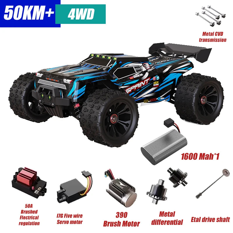 RC Car 1/14 4WD 2.4G Remote Control Car 550 Carbon Brush Strong Motor Drift Off-Road Desert Racing Car Remote Truck Toys