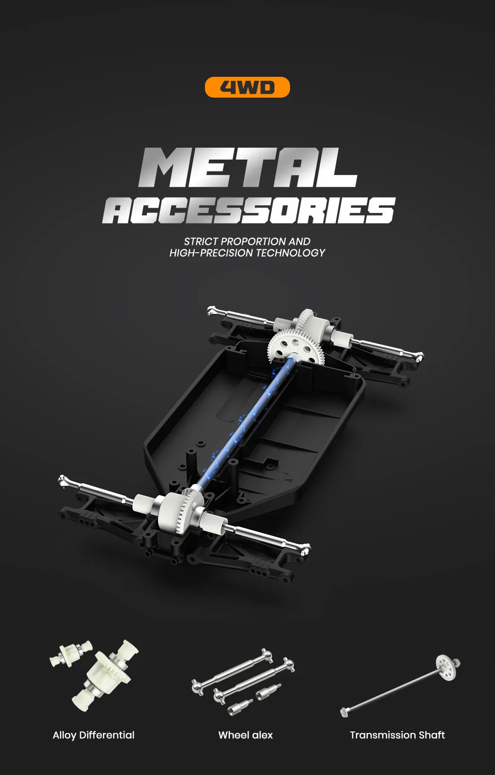 1:18 Full Scale Four-Wheel Drive High-Speed Remote Control Car Off-Road Pickup Truck Climbing Car Rc Racing Model