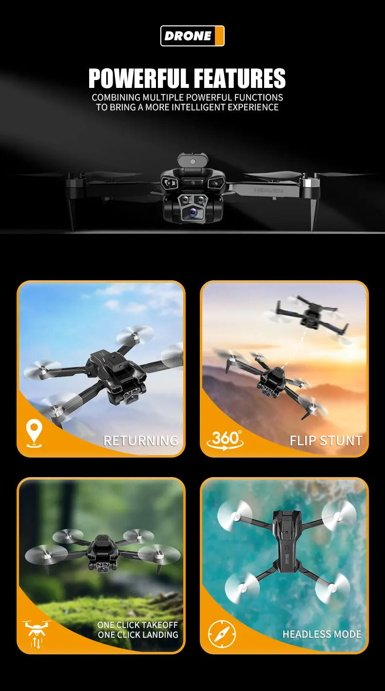 Drone aerial view brushless motor with obstacle avoidance optical flow foldable quadrotor foldable remote control airplane toy