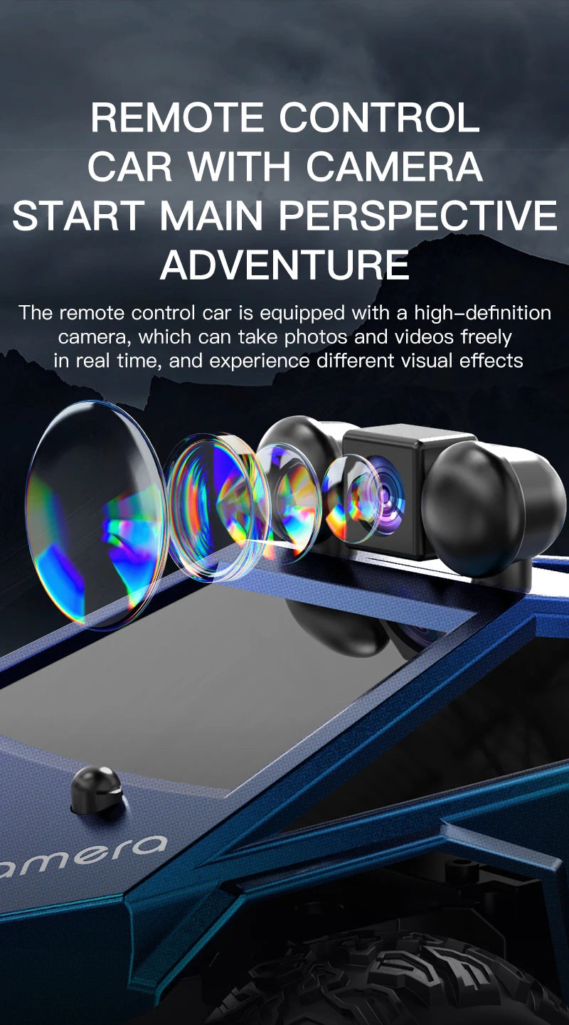Rc Car with Camera High-Speed Climbing Car Wifi Picture 1:28 Remote Control Off-Road Vehicle Real-Time Transmission Xmas Gift