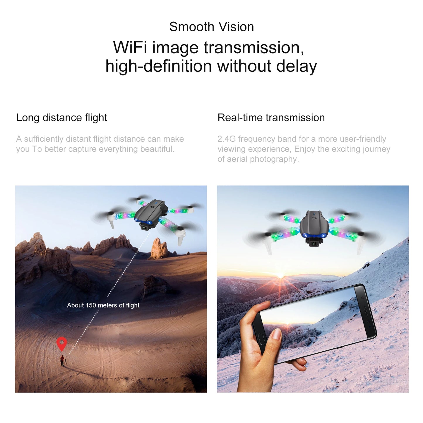 E88 Drone with HD Camera | Quadcopter, Long Battery Life, Altitude Hold, Portable Lightweight Remote Control Aircraft for Kids