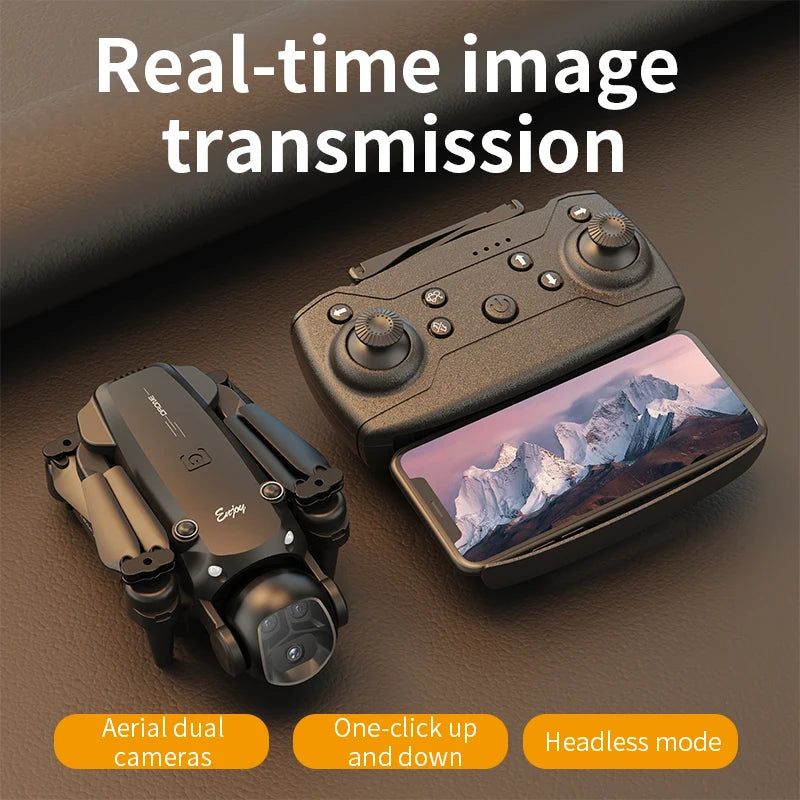 Foldable Four - Axis Drone with 360° Roll Feature - Dual Camera, Optical Flow Hover, Six - Axis Gyroscope & One - Click Landing