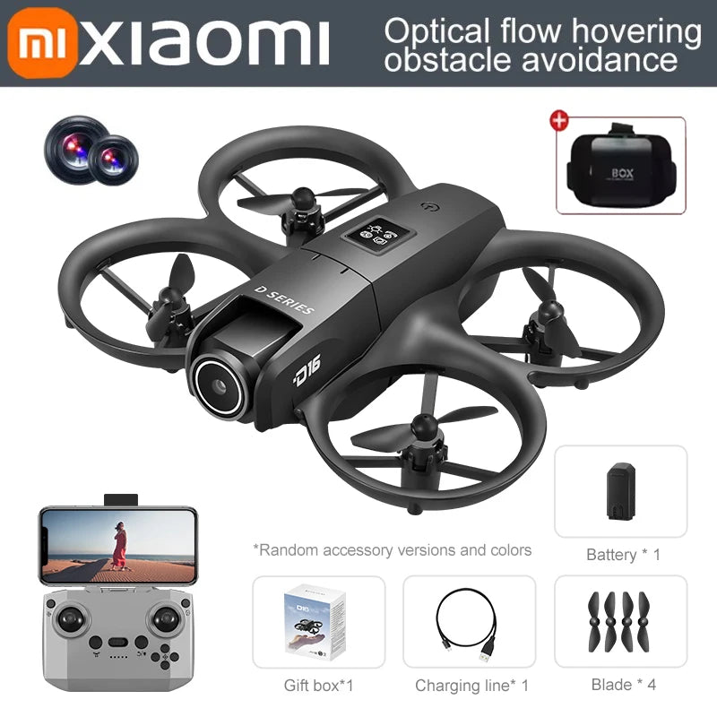 Xiaomi D16 GPS UAV 8K Aerial HD Profesional Dual-camera Helicopter Optical Flow Positioning Avoidance Type Brushless Motor Drone