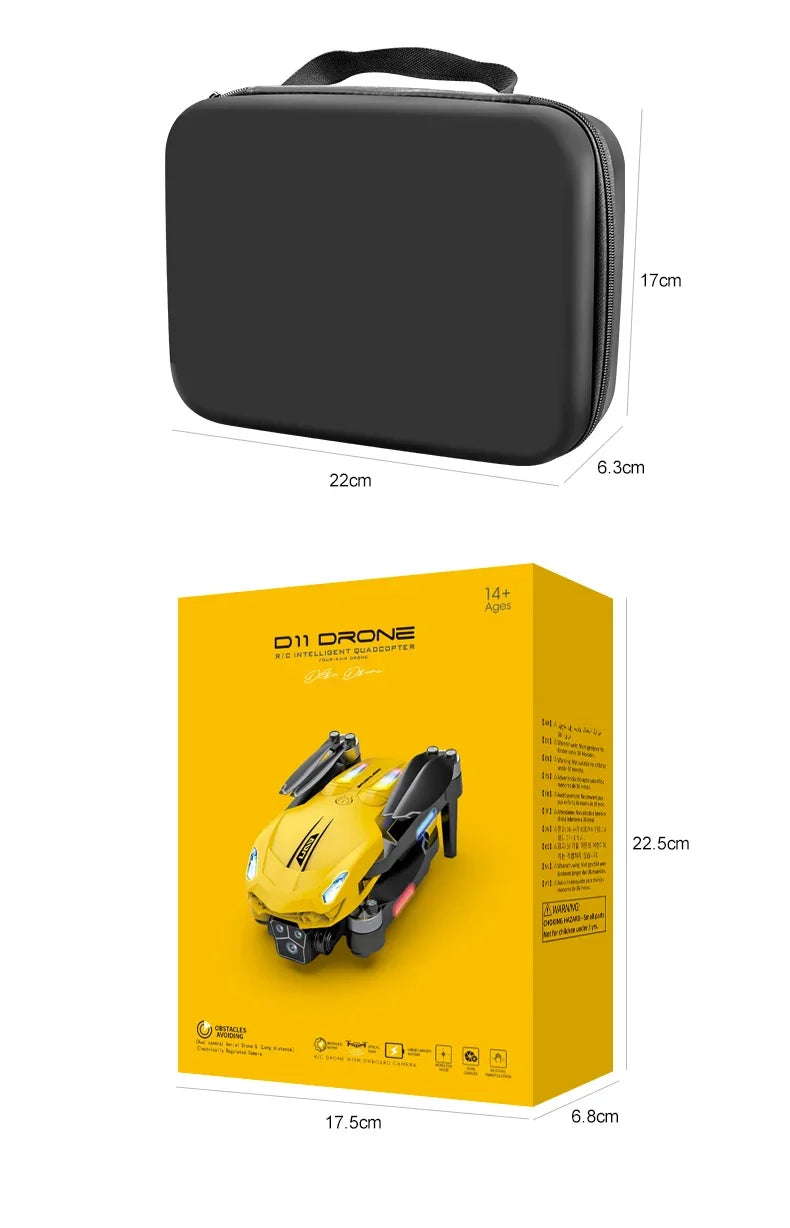 VIVO D11 Drone 8K Aerial HD Gradient Flowing Light Dual-Camera Omnidirectional Obstacle Avoidance Brushless Motor GPS UAV