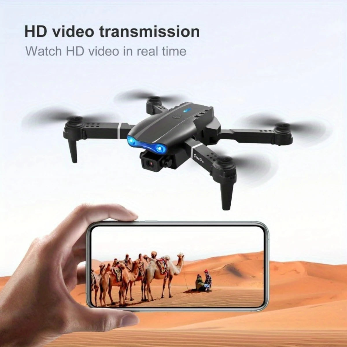1080P HD Dual Camera E99Pro Drone & Altitude Hold, Beginner Friendly - Long Battery Life, USB Charging, Perfect Gift for Outdoor