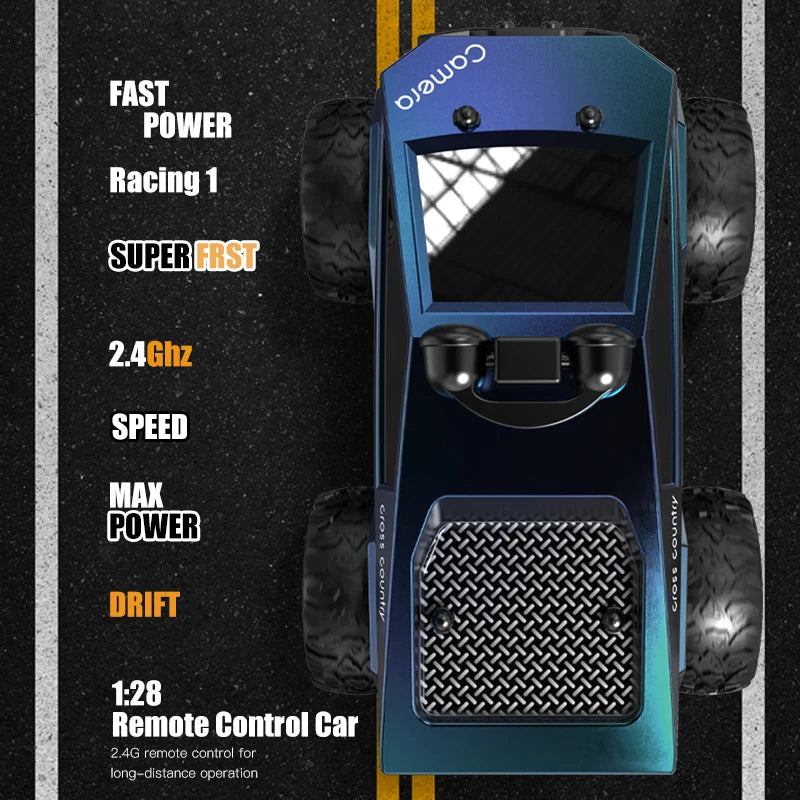 Rc Car with Camera High-Speed Climbing Car Wifi Picture 1:28 Remote Control Off-Road Vehicle Real-Time Transmission Xmas Gift