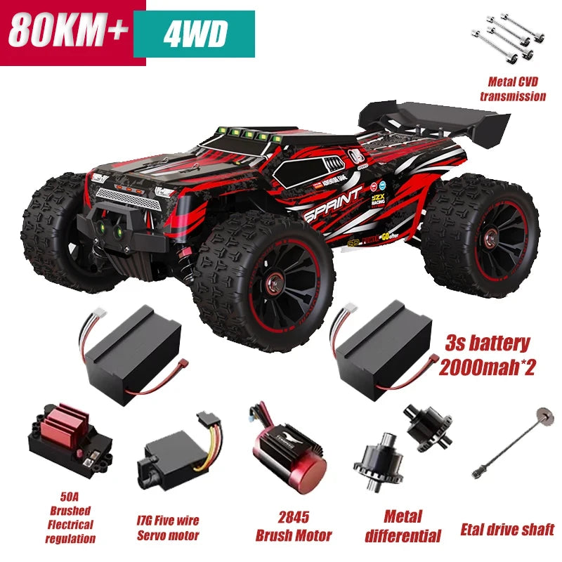 RC Car 1/14 4WD 2.4G Remote Control Car 550 Carbon Brush Strong Motor Drift Off-Road Desert Racing Car Remote Truck Toys