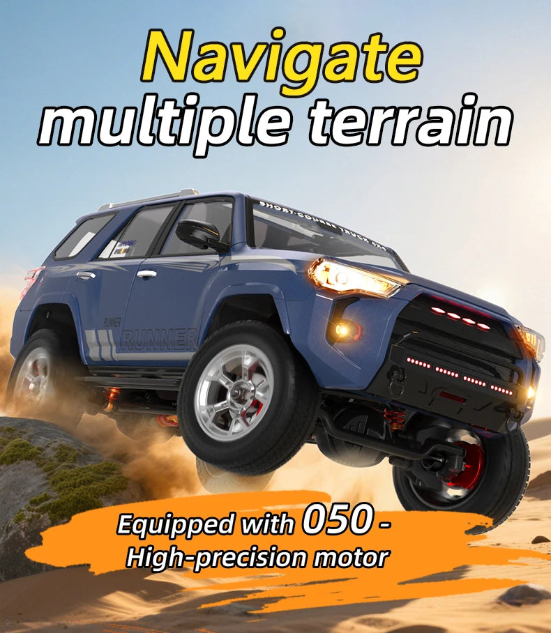 1/18 RC Car 2.4G Remote Control Crawler 4WD Off-Road Climbing Alloy Simulation Model with LED Lights Vehicle Toys HG4-209