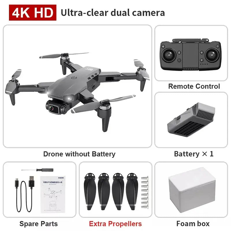 Drone L900 Pro 4K GPS Camera Quadcopter – Foldable & Brushless