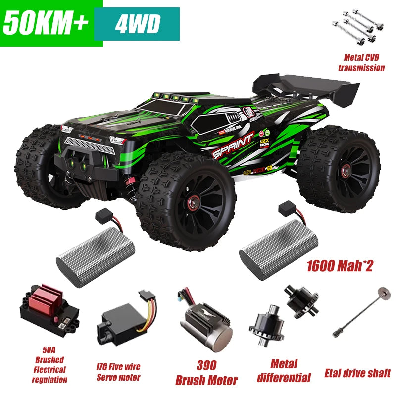 RC Car 1/14 4WD 2.4G Remote Control Car 550 Carbon Brush Strong Motor Drift Off-Road Desert Racing Car Remote Truck Toys