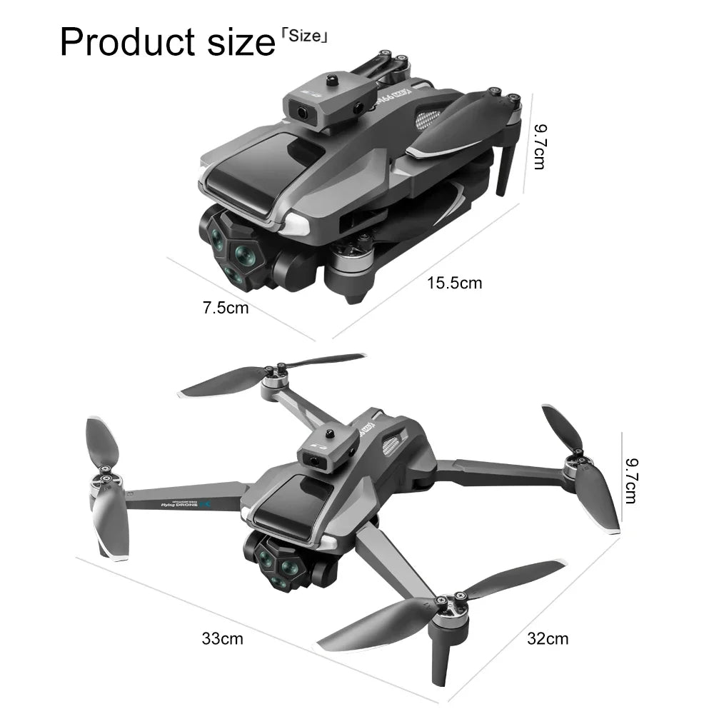 Drone Profesional 8K Dual Camera Brushless Motor Obstacle Avoidance Dron RC Helicopter Foldable Quadcopter