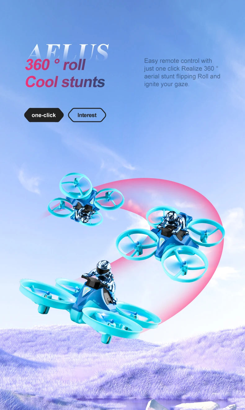 4DRC Mini RC Drone Altitude Hold Headless Mode 3 in 1 Sea Land Air Flight 2.4G Remote Control Quadcopter Boat RC Helicopter Toys