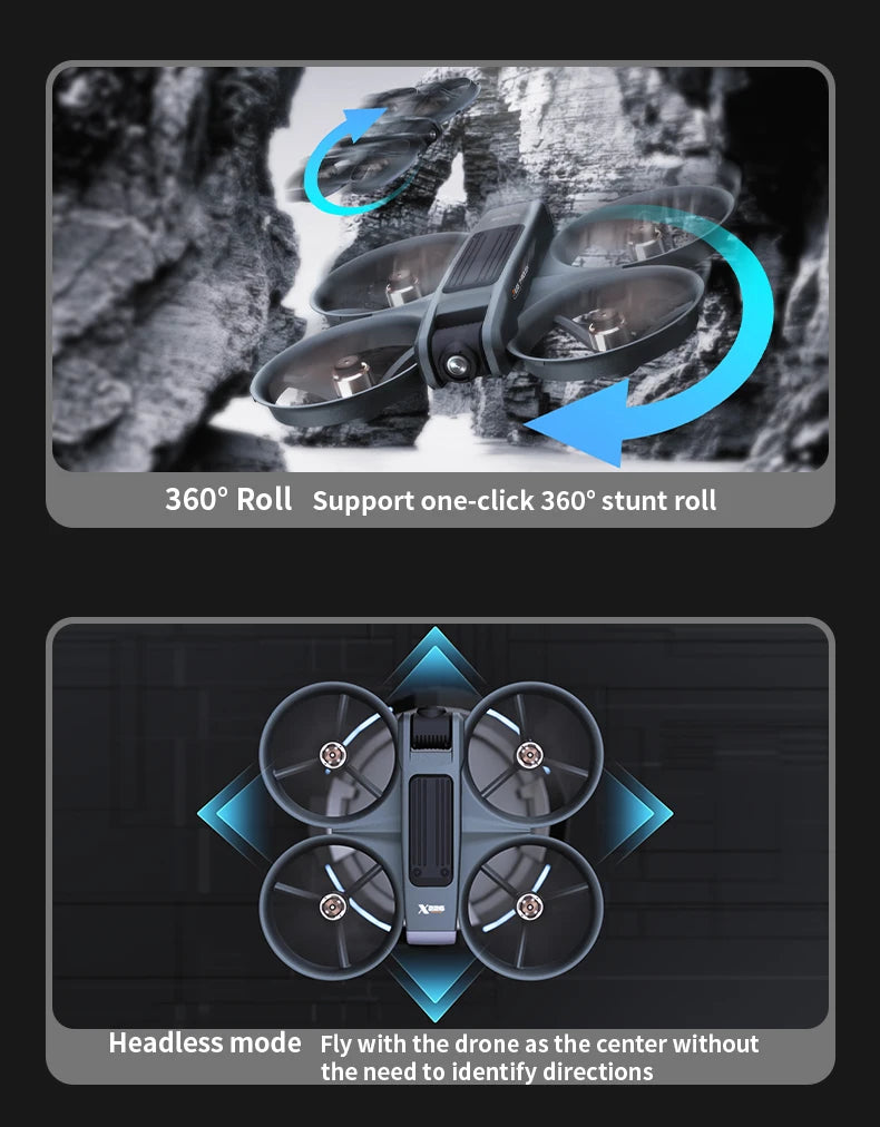 NEW X226 Drone VR Remote Control Brushless Dual Image Transmission HD Aerial Optical Flow Hover Obastacle Avoidance UAV Boys Toy