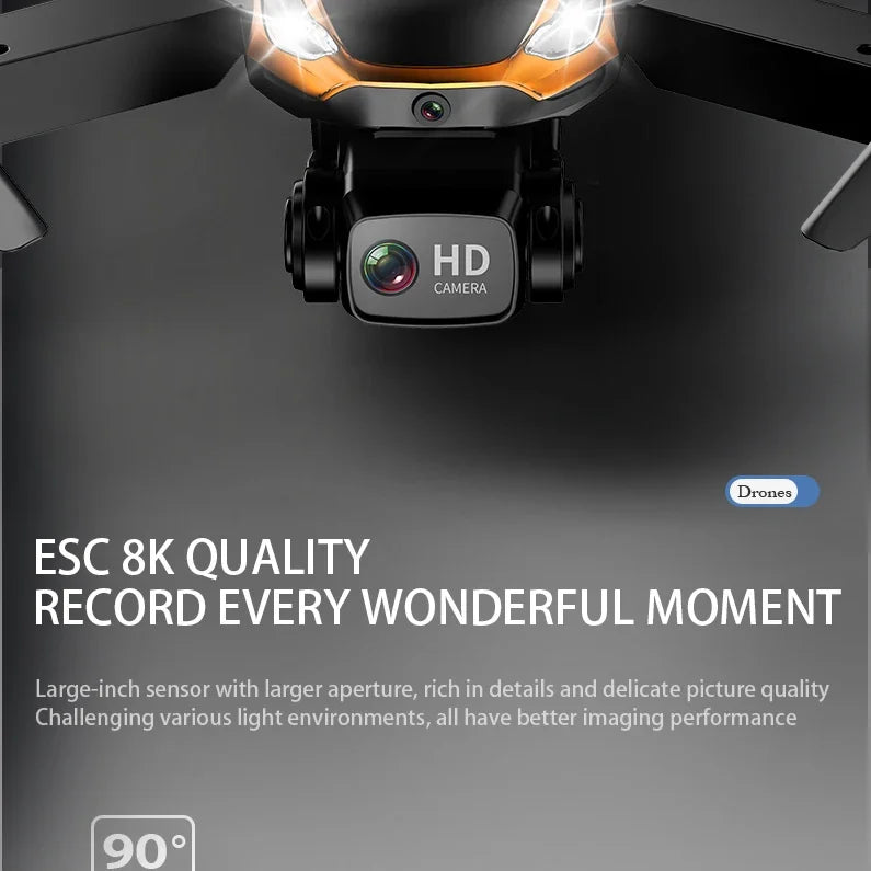 Drone Professinal 8K HD Dual Camera 5G WIFI Wide Angle Optical Flow Localization Brushless Motor RC Quadcopter