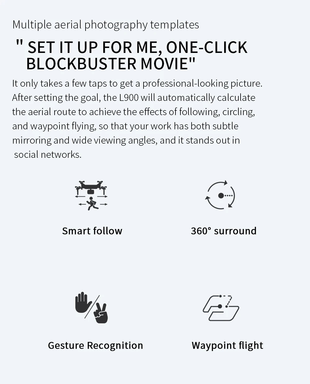 Drone L900 Pro 4K Professional 5G GPS HD Dual Camera Photography Brushless Foldable Quadcopter RC Distance 1.2KM Drones Toys