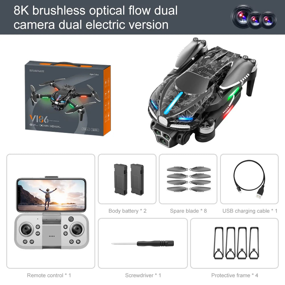 Drone student professional aerial photography 8k high-definition obstacle avoidance remote control aircraft toy mini aircraft