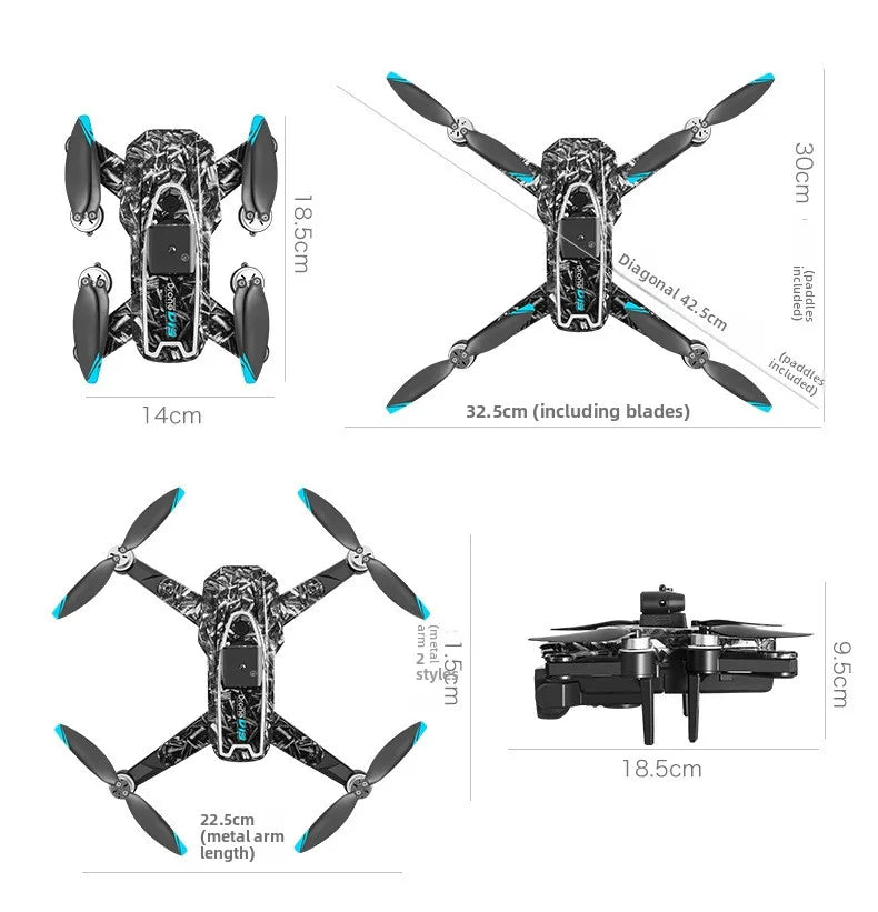 Aircraft Foreign Trade New D13 Drone with 5.6-inch Screen Control Brushless Quadcopter Obstacle Avoidance Remote-controlled