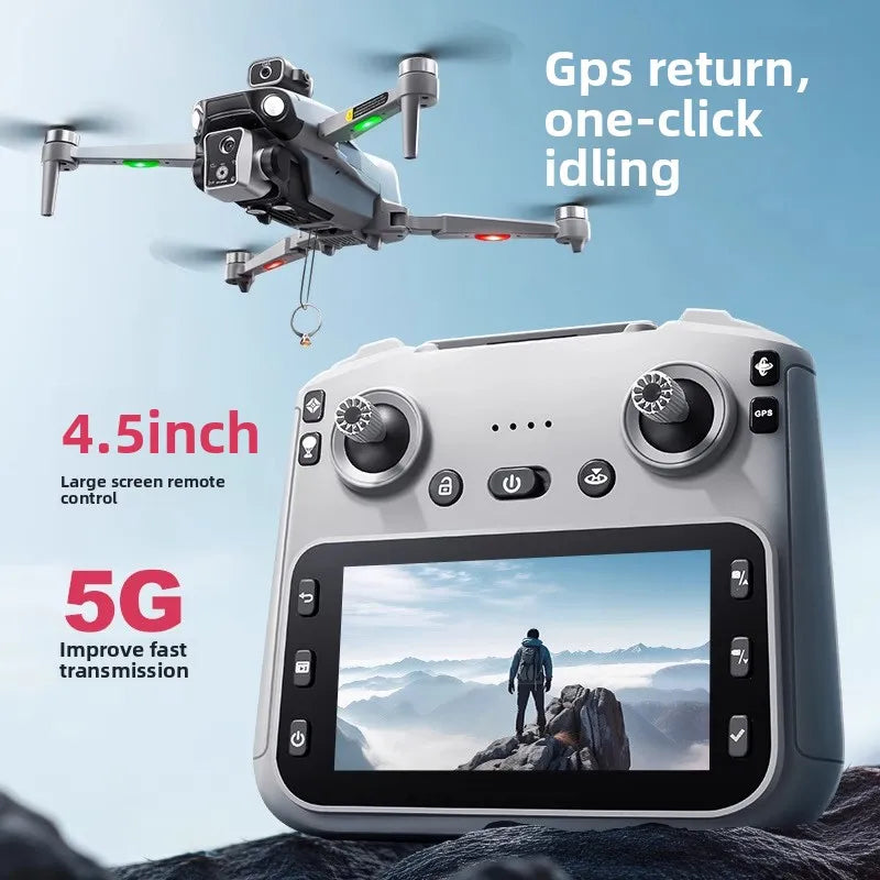 The 2025 new model K19 drone is equipped with a built-in screen GPS for professional drone high-definition aerial photography