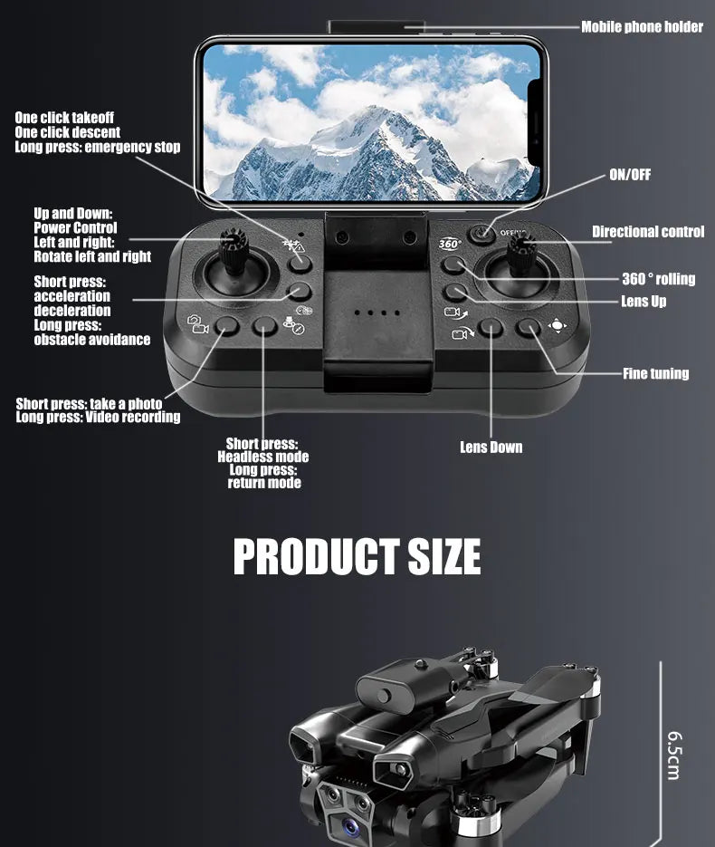 Folding Drone with Brushless Motor – Obstacle Avoidance & Optical Flow