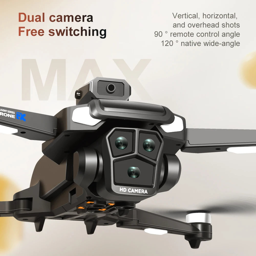 Drone 4K HD Brushless Motor Avoidance Drones with 4.5" Screen On Control Dual Cameras Quadcopter Gifts For Children and Adults