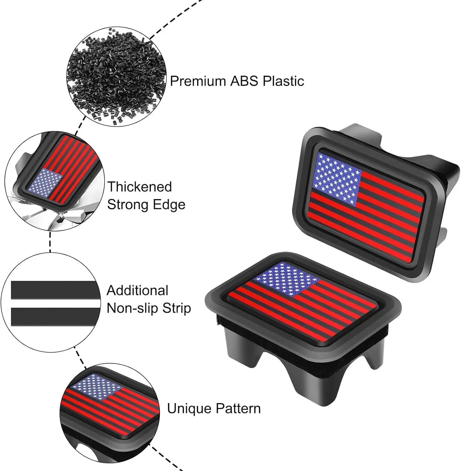 Bed Rail Stake Pocket Covers For Dodge RAM 1500 2019-2024 Truck Stake Hole Caps Plugs