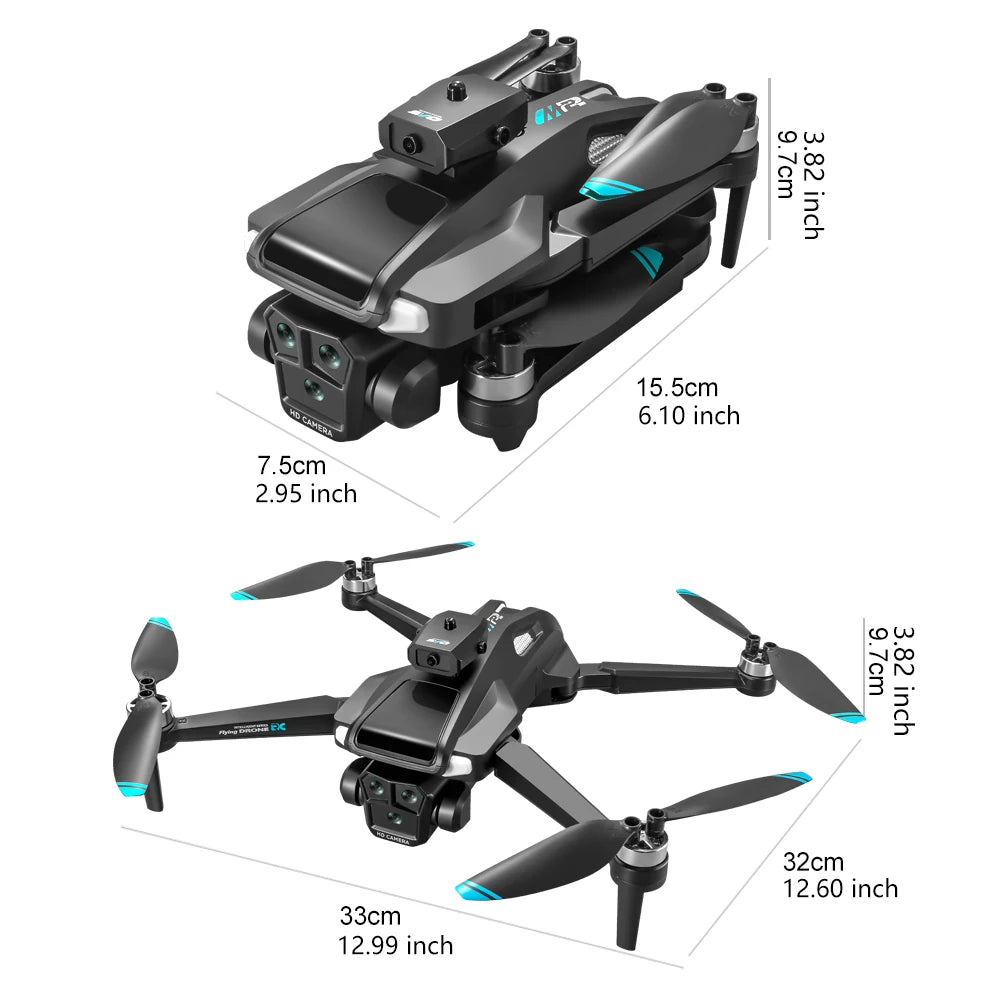 Drone 4K HD Brushless Motor Avoidance Drones with 4.5" Screen On Control Dual Cameras Quadcopter Gifts For Children and Adults