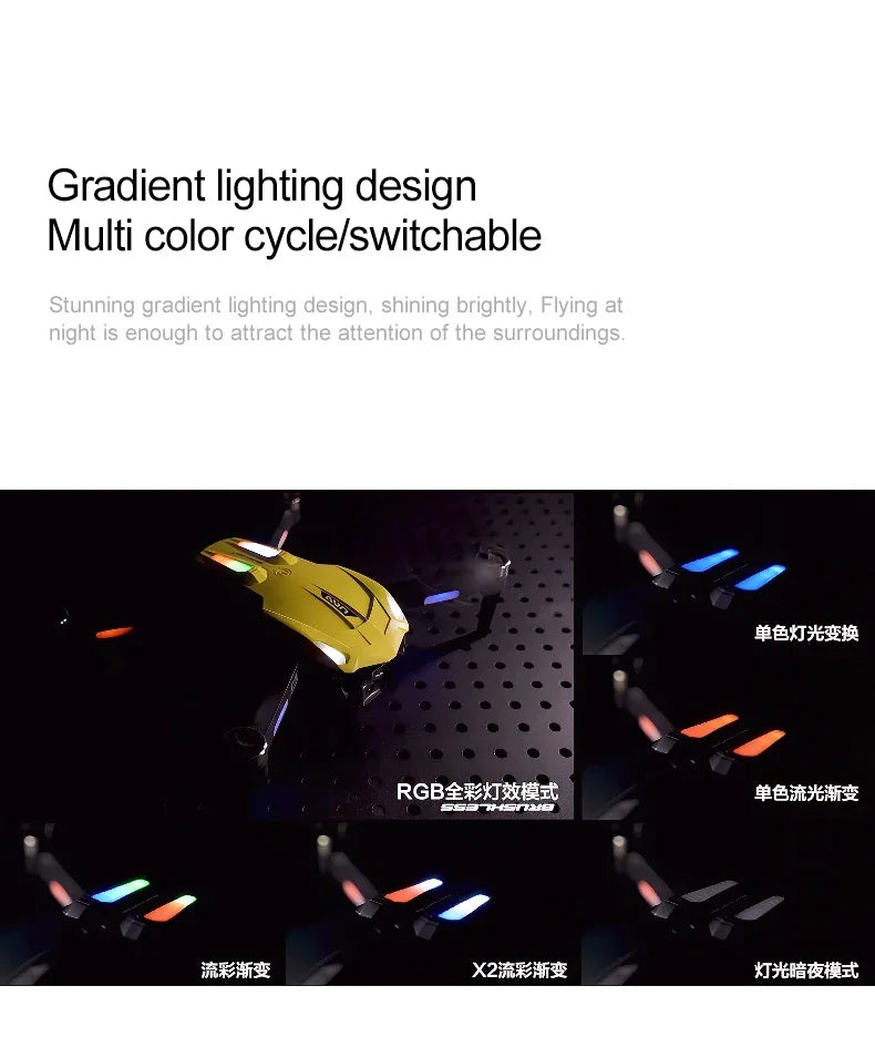 VIVO D11 Drone 8K Aerial HD Gradient Flowing Light Dual-Camera Omnidirectional Obstacle Avoidance Brushless Motor GPS UAV