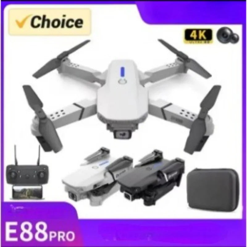 Drone E88 Pro Drone Aerial Photography High Definition 4k Dual Camera Quad Axis Remote Control Aircraft Children's Toys