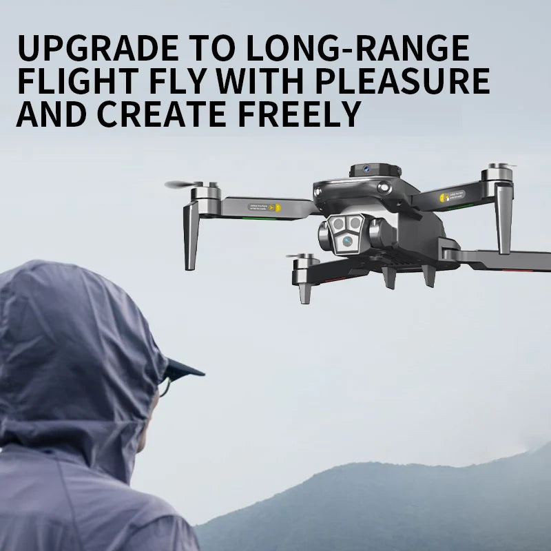 DWI D26 Rc drone  three-camera professional photography height-fixing obstacle avoidance brushless helicopter foldable quadcopte