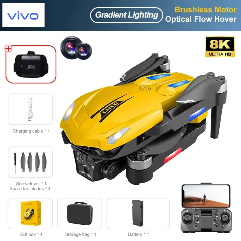 VIVO D11 8K GPS Brushless Drone with Dual Camera & Omnidirectional Obstacle Avoidance