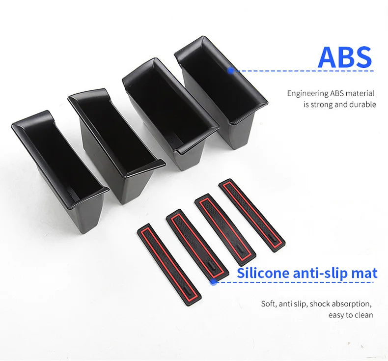 Car Front Door Handrail Sort Out Storage Box Auto Interior Accessories Silicone Anti-Slip Mat For Dodge Ram 1500 2019 2020 2021