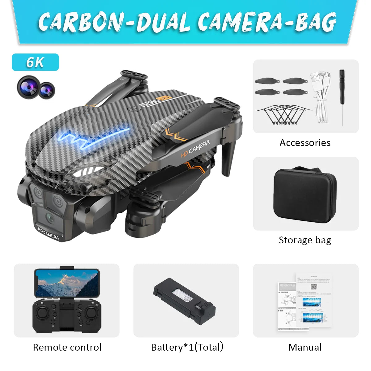New A16 MAX 4K Drone With Camera 360° Obstacle Avoidance Drone GPS Smart Flying Drone Brushless motor tracking HD shooting drone