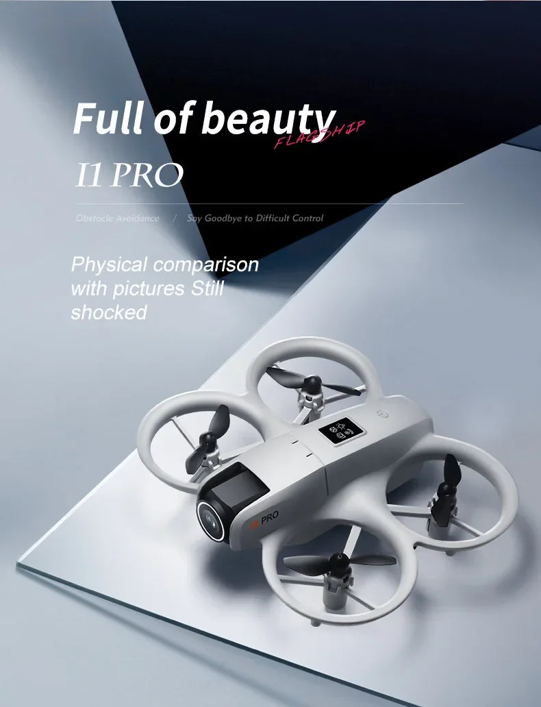 I1PRO Rc Drone 4K Aerial Photography Machine Dual Camera HD Quadcopter Five-side Obstacle Avoidance Foldable Drone RC Drone