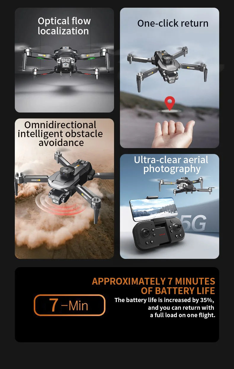 DWI D26 Rc drone  three-camera professional photography height-fixing obstacle avoidance brushless helicopter foldable quadcopte