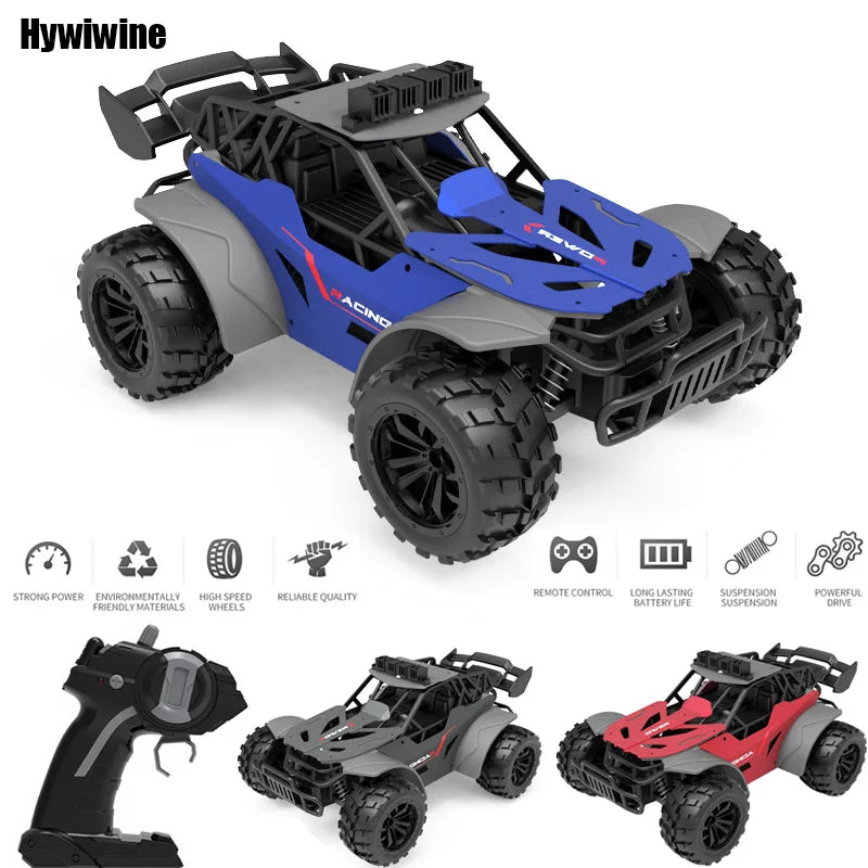 Rc Car Racing with Light 20KM/H 2.4G High-Speed Remote Control Car Vehicle Pickup Truck Off-Road Climbing RC Toys for Kids Gift