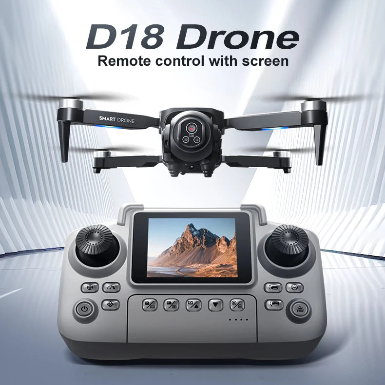 2025 New D18 Drone 8K Aerial HD Dual Camera Photography Intelligent Obstacle Avoidance Brushless Power Foldable Quadcopter Toys