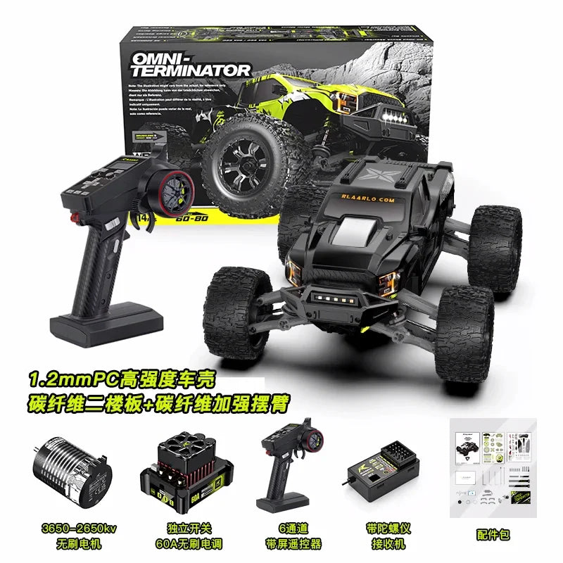 Ralaro All-around Terminator RC Remote-controlled Car with Four-wheel Drive for Racing