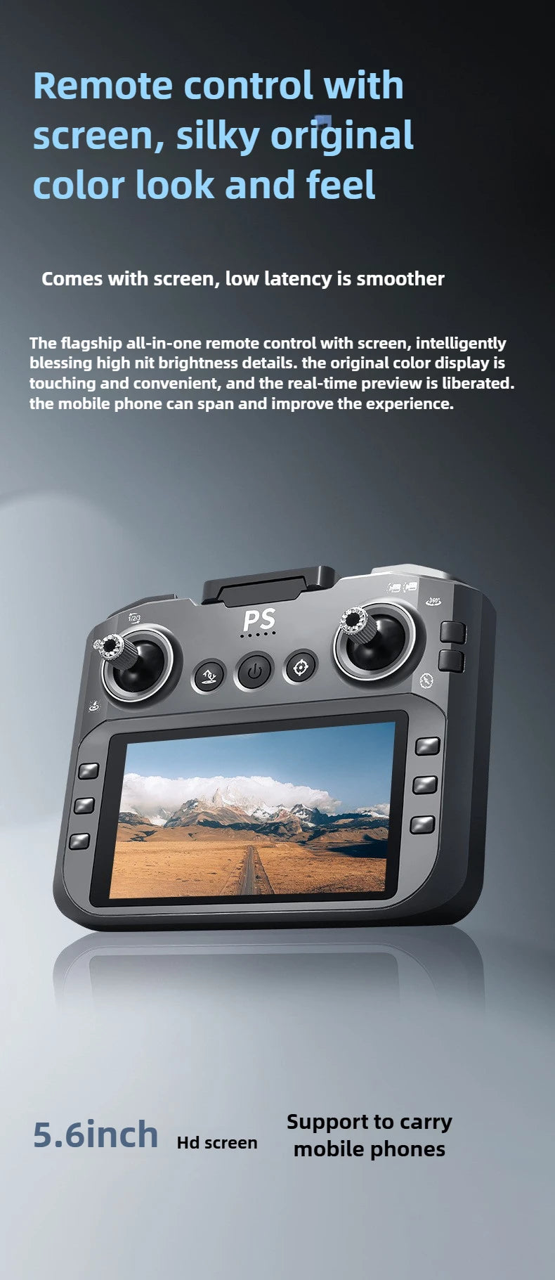 D13 Drone with 5.6-inch Screen Control Brushless Quadcopter Obstacle Avoidance Remote-controlled Aircraft Foreign Trade