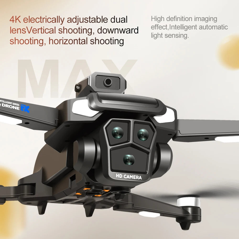 Drone 4K HD Brushless Motor Avoidance Drones with 4.5" Screen On Control Dual Cameras Quadcopter Gifts For Children and Adults