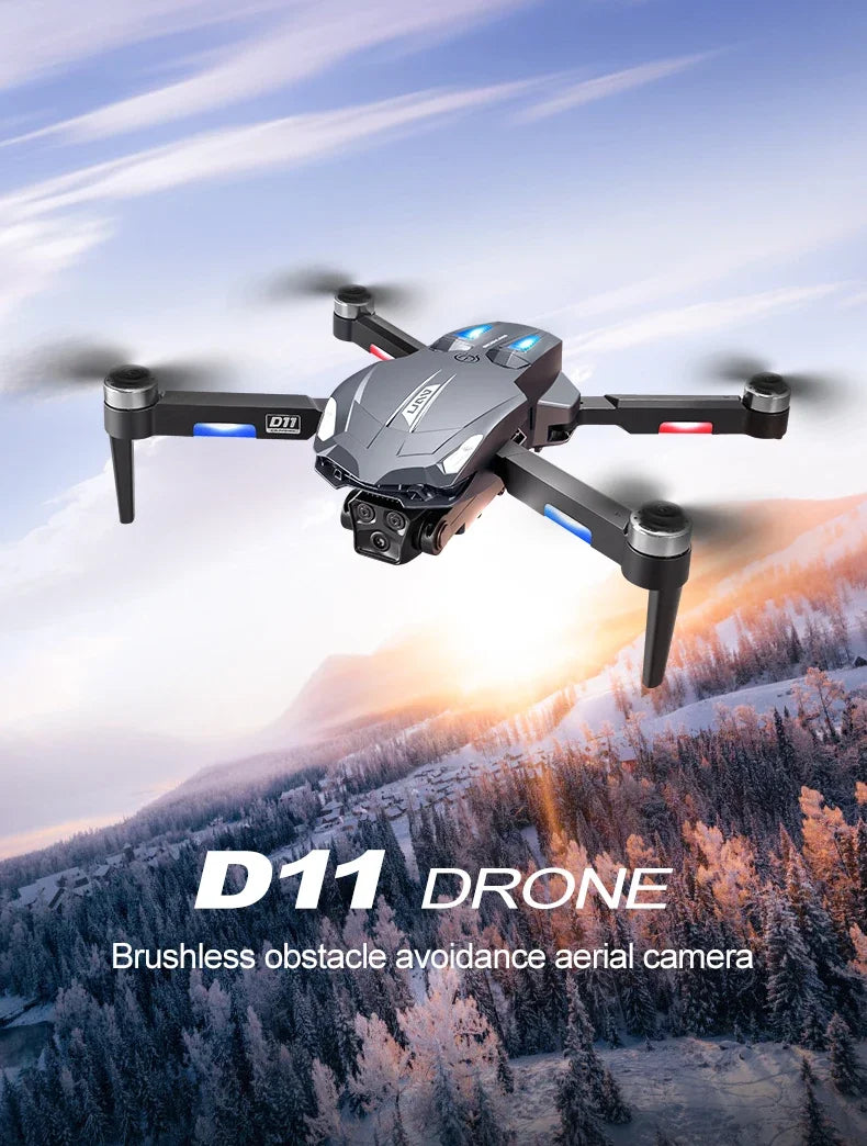 VIVO D11 Drone 8K Aerial HD Gradient Flowing Light Dual-Camera Omnidirectional Obstacle Avoidance Brushless Motor GPS UAV