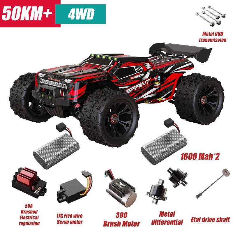 RC Car 1/14 4WD 2.4G Remote Control Car 550 Carbon Brush Strong Motor Drift Off-Road Desert Racing Car Remote Truck Toys