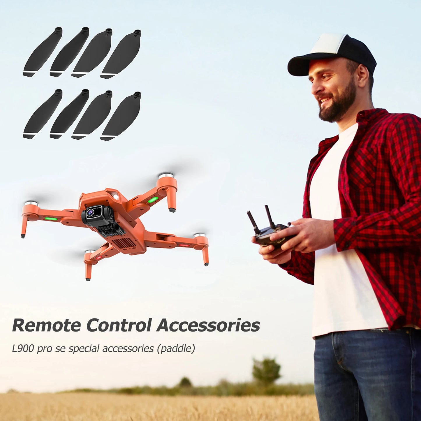 Plastic Drone Propeller Lightweight Drone Propeller Blade Replacement Kits Drone Wing Fans Spare Parts for L900 Pro Se
