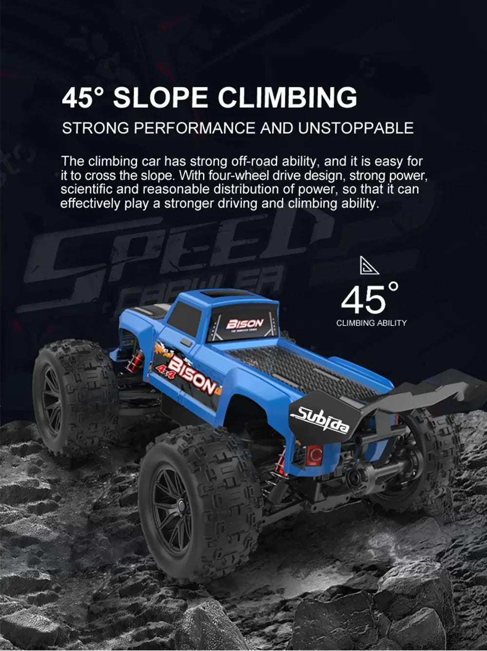 50KM/H RC Car With LED Lights 2.4G Radio Remote Control Cars Buggy Off-Road Control Trucks Boys Toy for Children VS WLtoy 144001