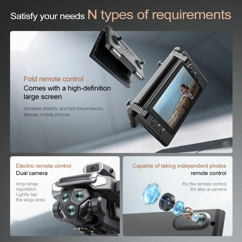 Professional 8K Drone – Dual Camera & Brushless Motor