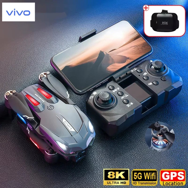 VIVO D11 8K GPS Brushless Drone with Dual Camera & Omnidirectional Obstacle Avoidance