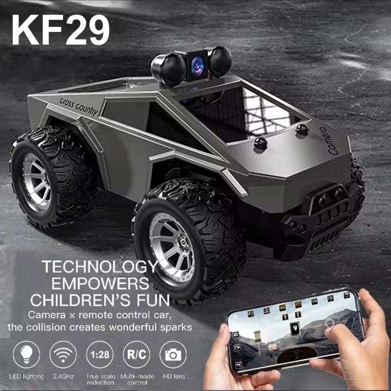 Rc Car with Camera High-Speed Climbing Car Wifi Picture 1:28 Remote Control Off-Road Vehicle Real-Time Transmission Xmas Gift