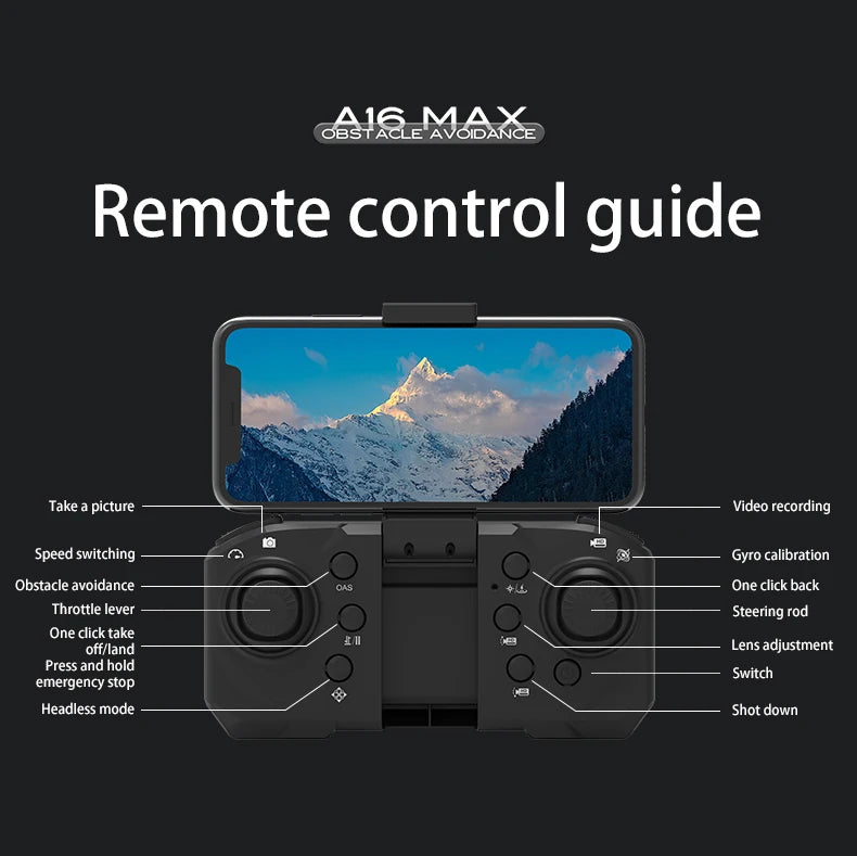 New A16 MAX 4K Drone With Camera 360° Obstacle Avoidance Drone GPS Smart Flying Drone Brushless motor tracking HD shooting drone