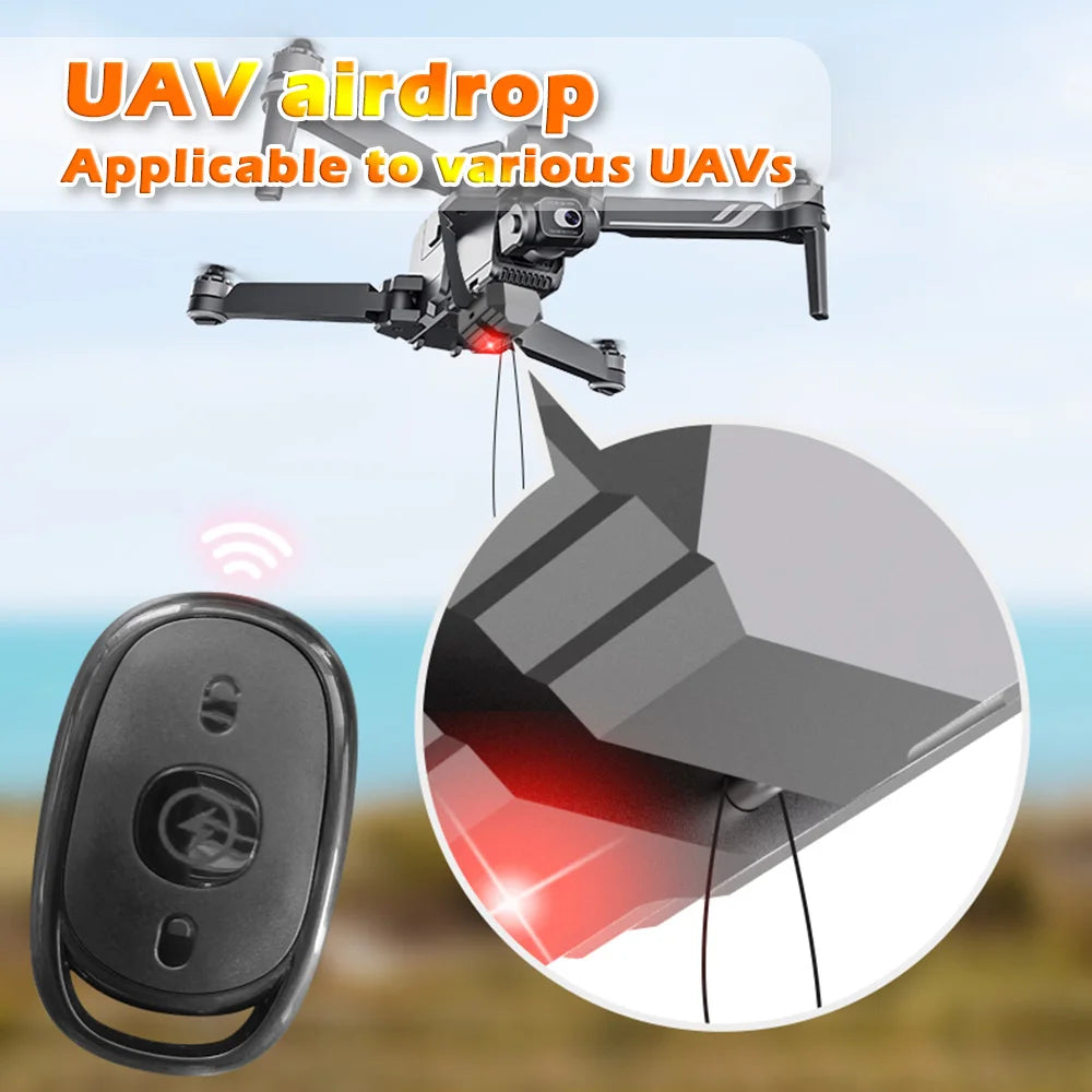 Universal Drone Airdrop System 2.4 Remote Control General Payload Delivery Thrower Air Dropper Device Fishing Rescue Send Gift